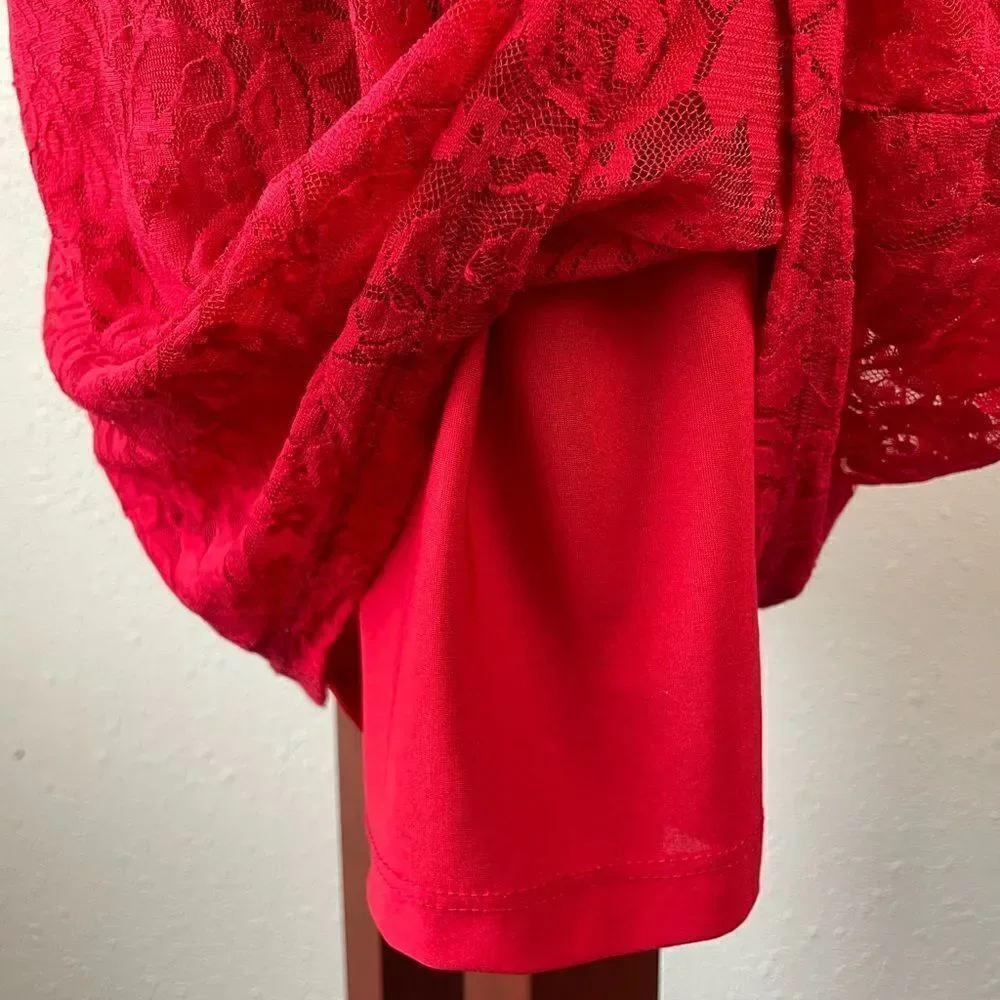 Mac + Jac Red Midi Dress Size XL